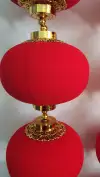 Extra-large full red velvet lanterns, eight strings of Chinese knot pendants, festive wedding and festival supplies. Factory direct sales. Custom orders based on samples. Move to a new home details Picture